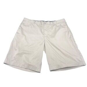 Nike Dri-Fit Mens Khaki Beige Flat Front Chino Pockets Golf Performance Sz 38